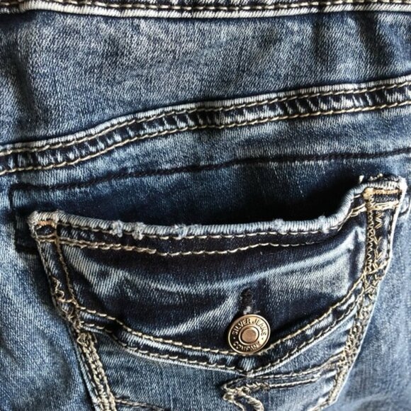 Silver Elyse Curvy Fit Mid Rise Slim Bootcut Jeans Size 28 - Picture 12 of 15